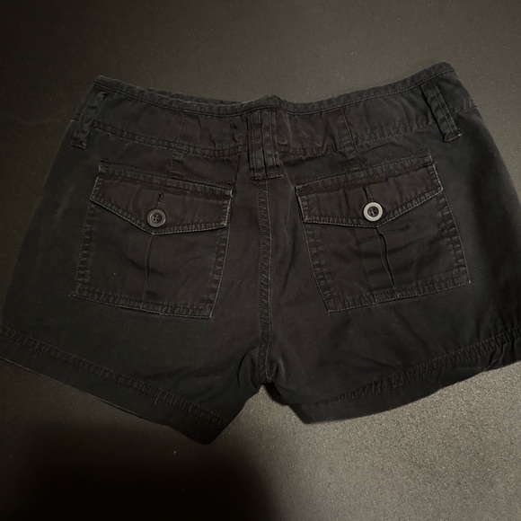 Black Cotton Shorts - Picture 2 of 3